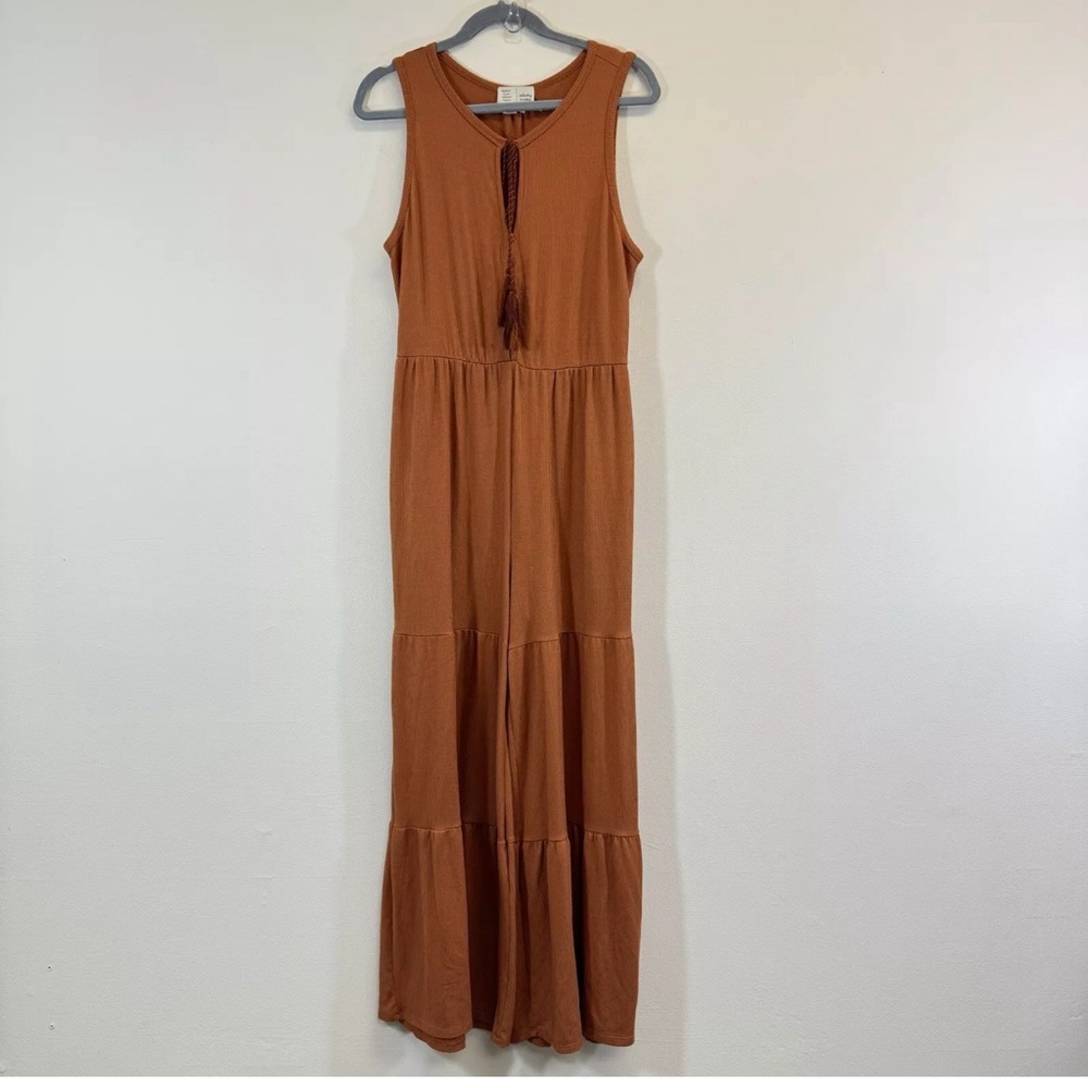 Saturday Sunday By Anthropologie - Wide Leg Jumpsuit- Size Medium Stretch Ribbed